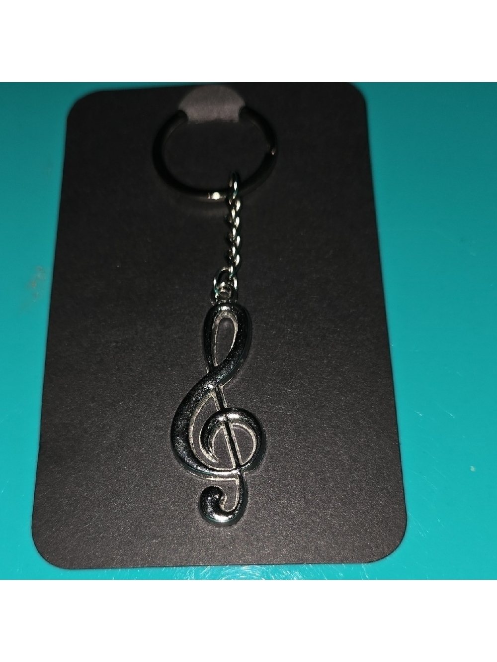 Silver Treble Clef Keychain [COPY] - Picture 3 of 4